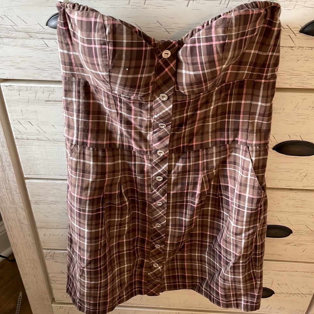 Plaid strapless Guess Dress - Picture 4 of 7